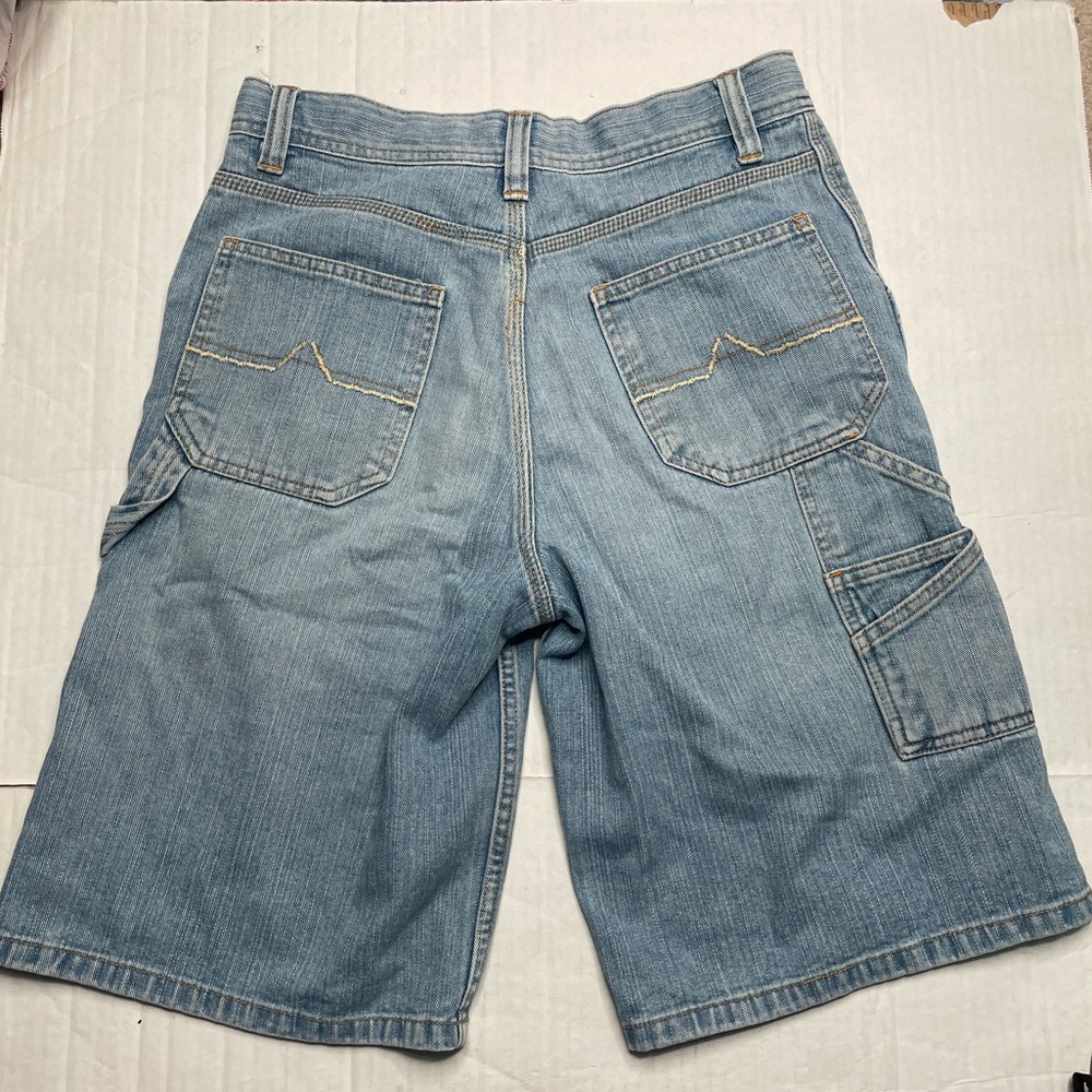 Urban Pipeline Cargo Shorts Mens 18R Light Wash Denim Blue Jean Baggy Skater